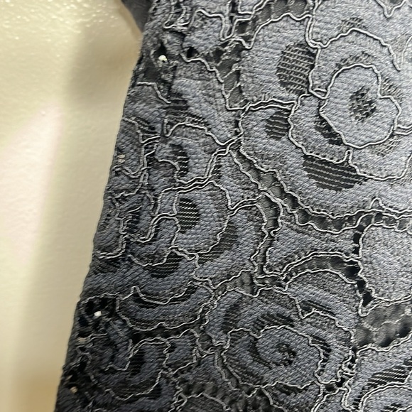 Barney's New York CO-OP Black Floral Lace Mini Dress Women Size 6 - Picture 4 of 7